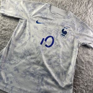 France National Team Kylian Mbappe Jersey Mens Medium White Blue Nike DriFit FFF